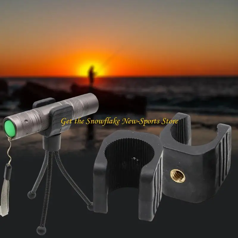 E56D Halterung Licht Clip Angeln Taschenlampe Halterung mit 1/4 in Gewinde Taschenlampe Klemmen für Nacht Angeln – Detail 2