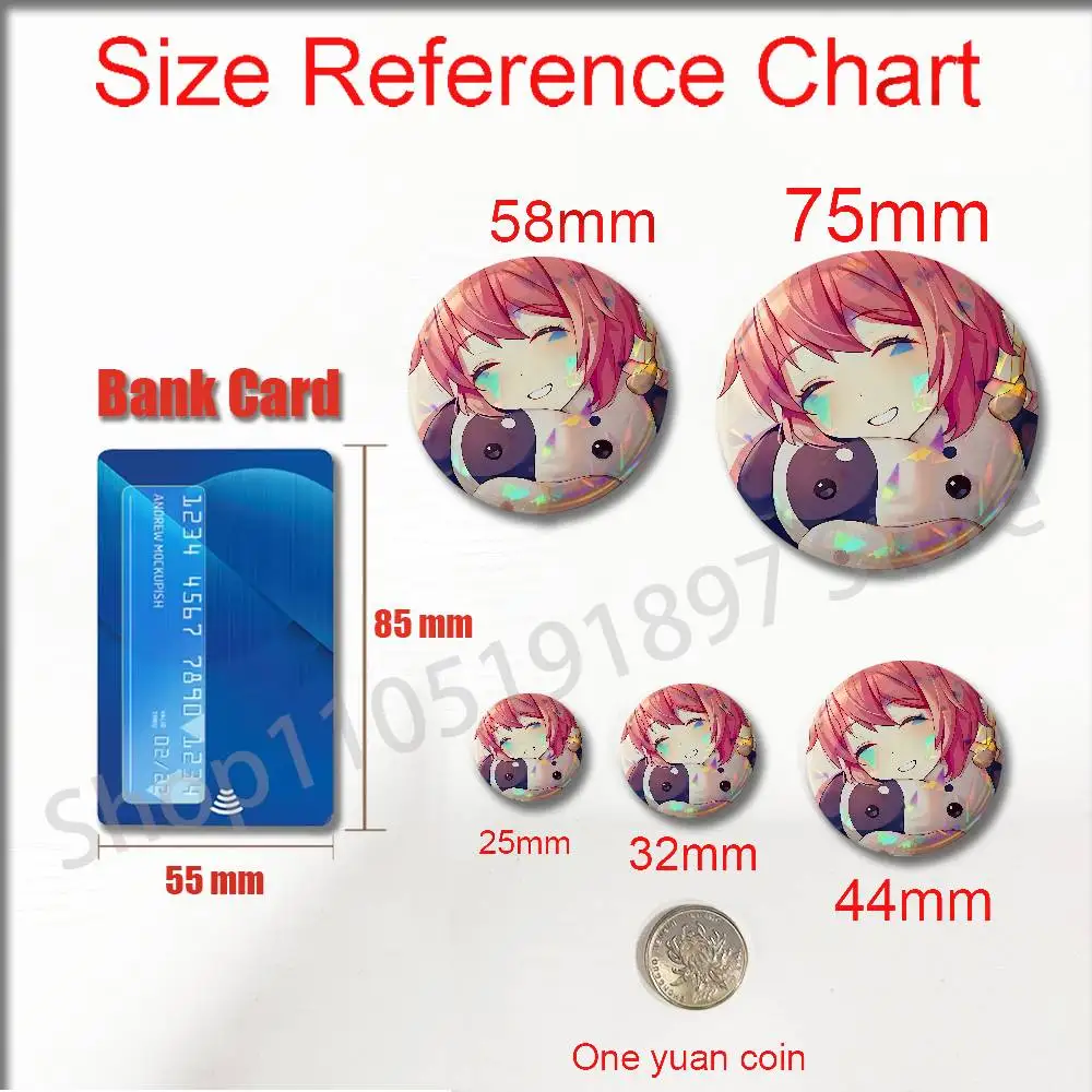 S-Sayori Badge For 32mm 25mm 44mm 75mm 58mm Round Pin Brooch Insignia Cover Decoration