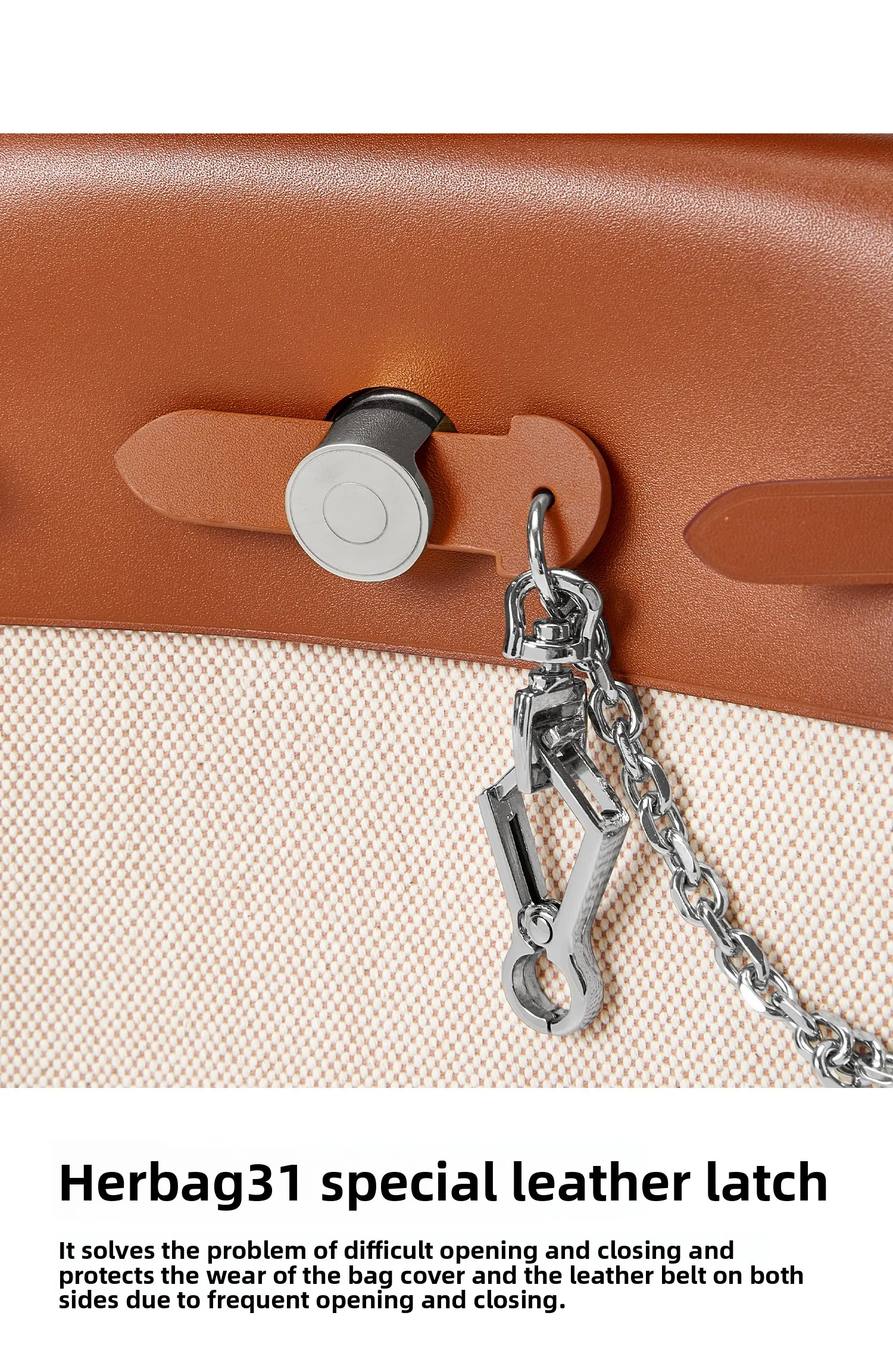 Leather Pin For Herbag 31 Leather Pin Cap Lock Chain Tree Paste Leather Anti Wear Sheet Bag Decoration Women Bag Accessories