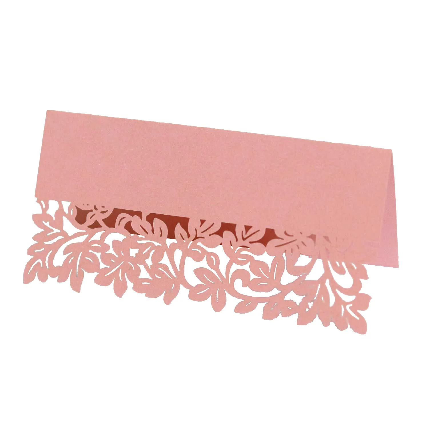 Laser Cut 3D Hollow Leaf  Card Wedding Celebration White  Name Card Laser Engraving Personalized Party Favor