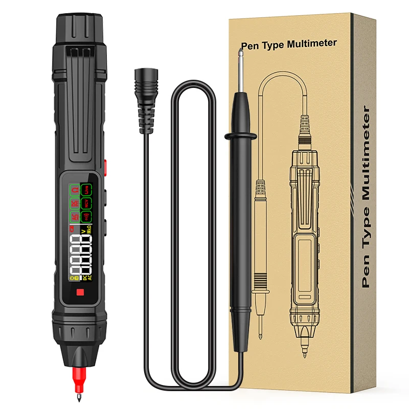 

Мультиметр цифровой профессиональный в виде ручки, бесконтактный Тестер напряжения и сопротивления напряжения постоянного и переменного тока, NCV