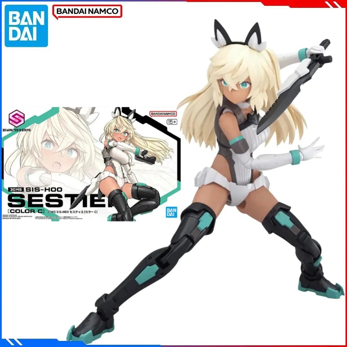 

Подлинная оригинальная фигурка Bandai 30MS, комплект модели 30 MINUTES SISTERS, аниме-фигурка Sestieh Color C 30MS SIS-Y00 1/12, экшн-модель, игрушка