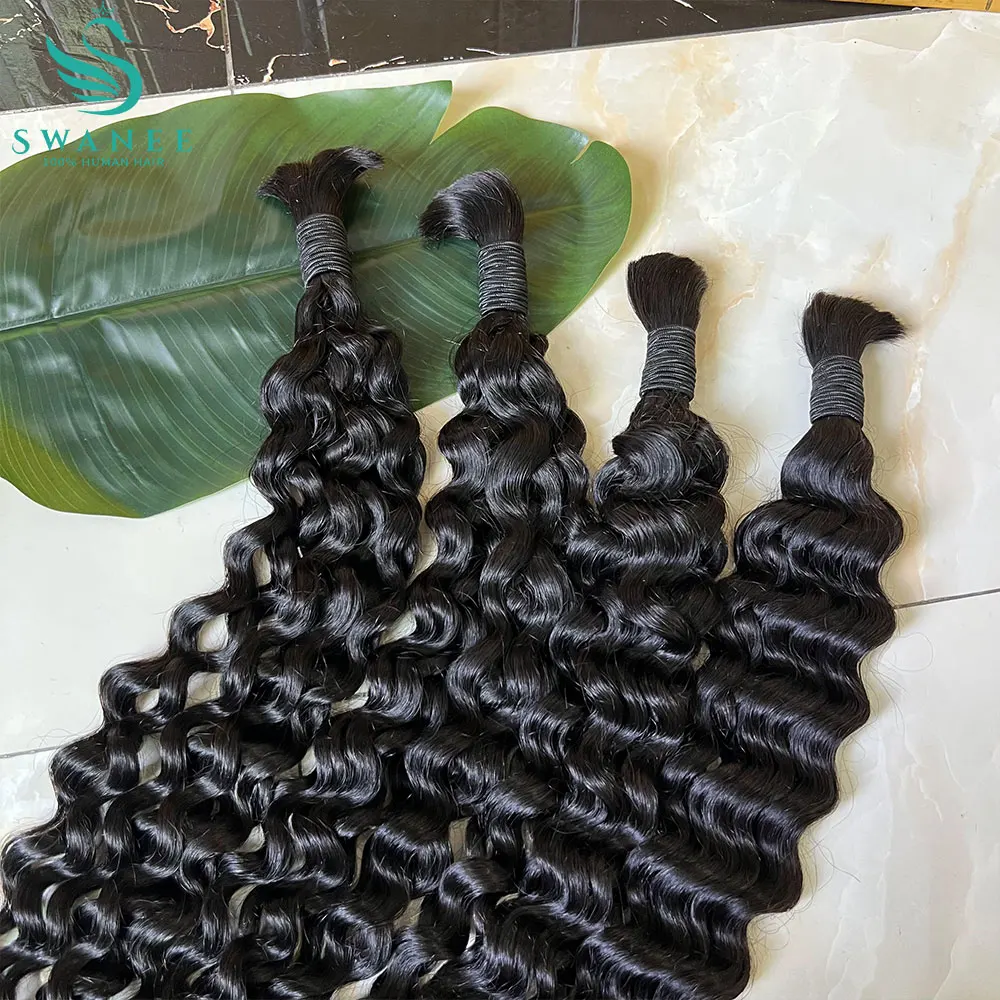 

Натуральные волосы Water Wave 100% для плетения в стиле бохо, необработанные, кудрявые пучки, без трессов, для наращивания