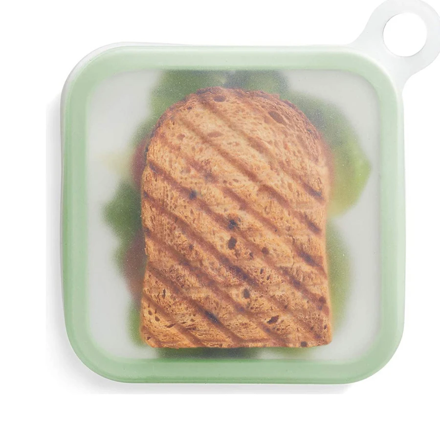 

Silicone Sandwich Container Silicone Sandwich Storage for Lunch Box Portable Take-out Sandwich Toast Box Meal Prep Reusable Bag