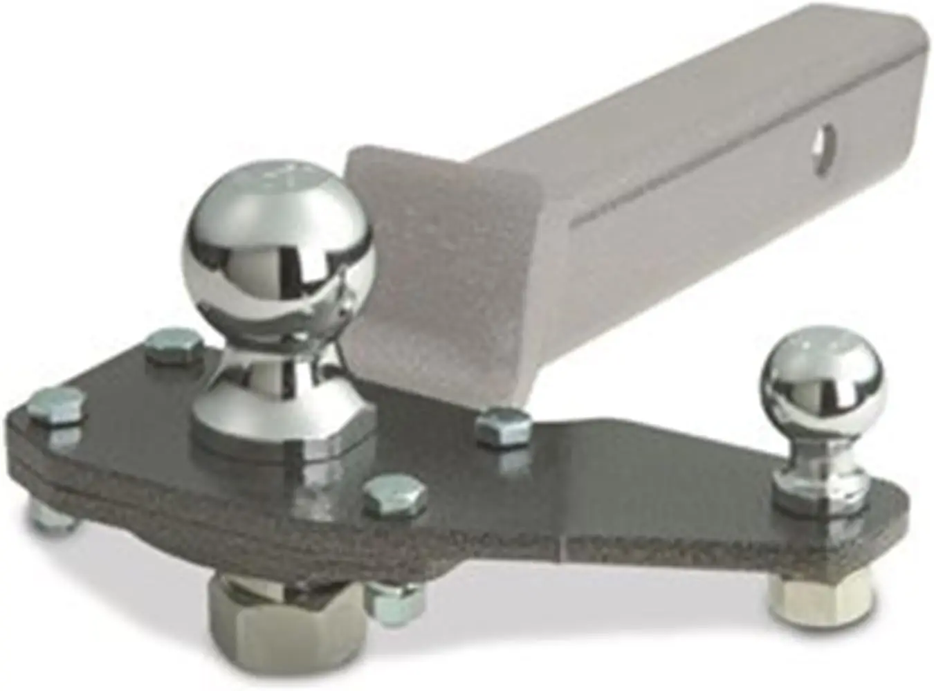 

Sway Control Ball Mount Adapter for 2 Inch Hitches, Easy Install, Left or Right, Powder Coated Steel, Gray