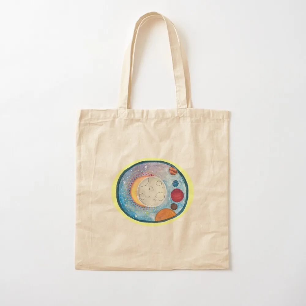 Eclipse - Yellow Tote Bag Reusable bags Women bags Canvas Tote Bag