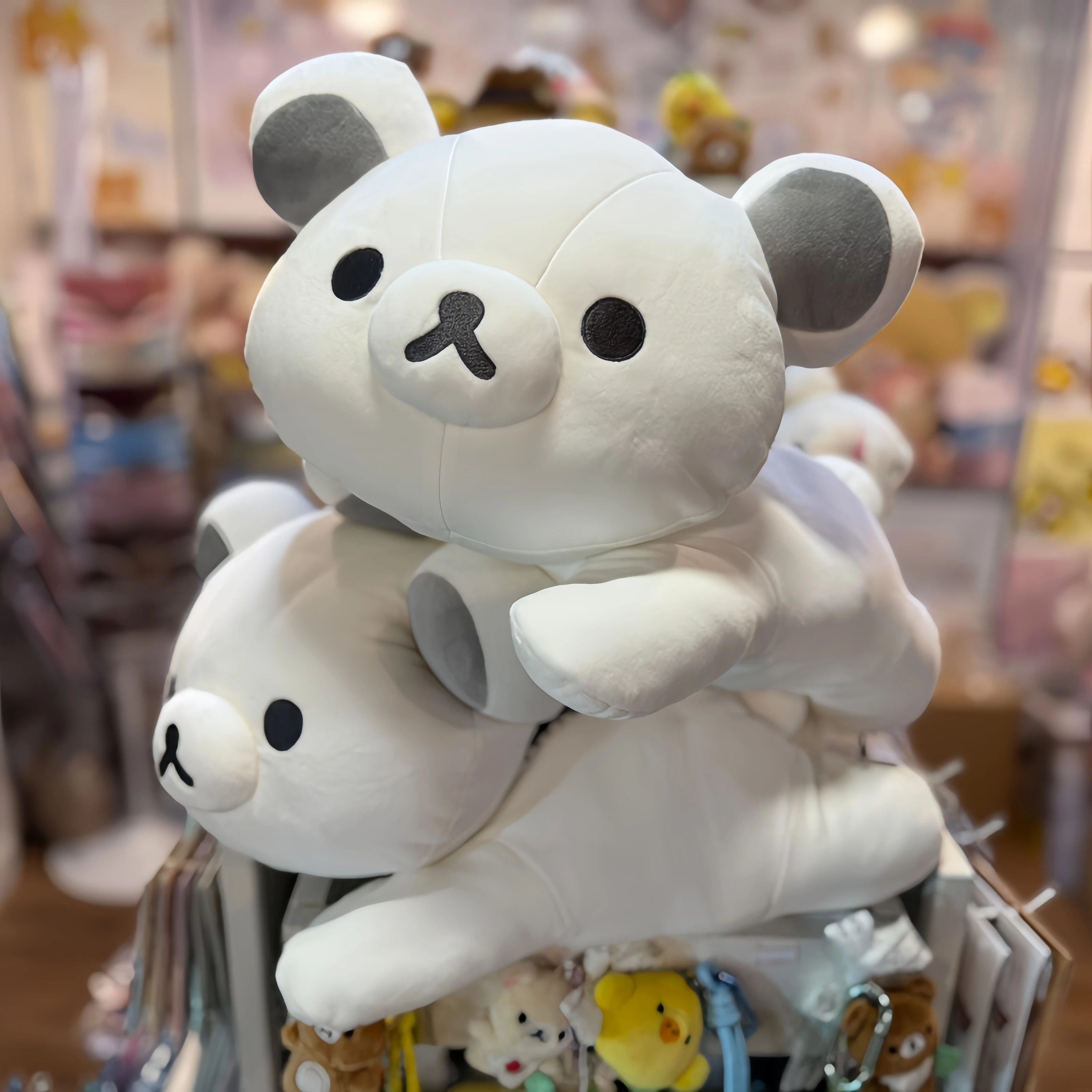 Rilakkuma Plush Toy White lying posture Rilakkuma Peluche  Body Pillow Sofa Cushion Sleep Companion For Lazy Leisure Cute Doll