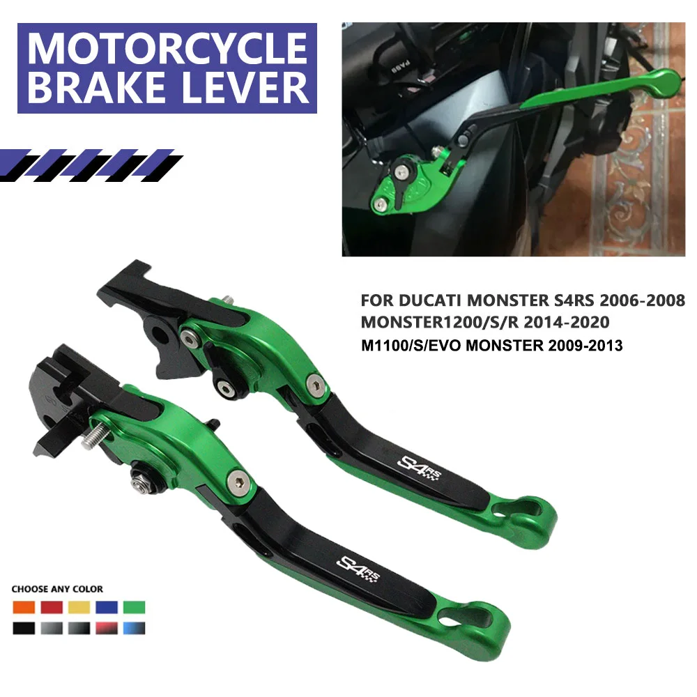 

For Ducati Monster S4RS 2006-2008 Motorcycle Brake Clutch Levers 1200 S R 2014-2020 M1100S EVO 2009-2013 Folding Extende Handle