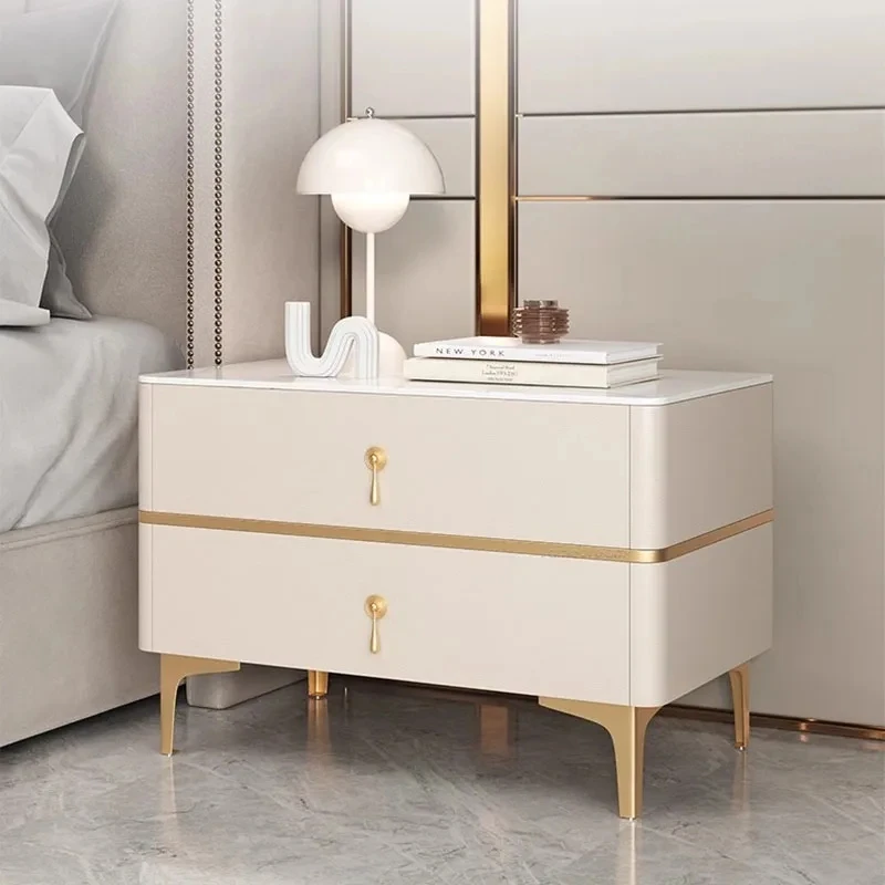 Minimalist White Night Table Bedroom Modern Storage Drawer Bedside Table Luxury Trendy Mesa De Cabeceira Para Quarto Furniture