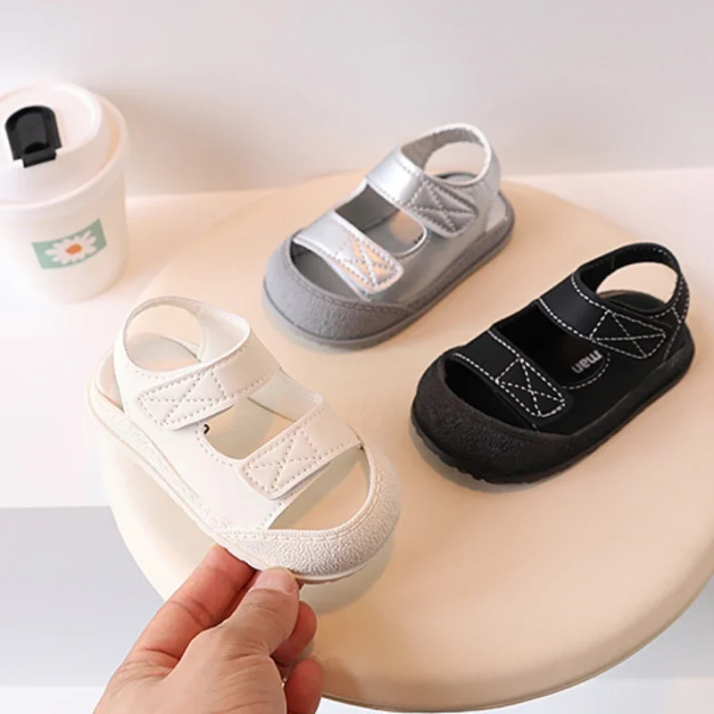

Fashion Girl Shoe Summer New Simple Sandals Soft Sole Comfort Anti Slip Kid Shoe Trendy Retro Walkers Light Daily Boys Shoes