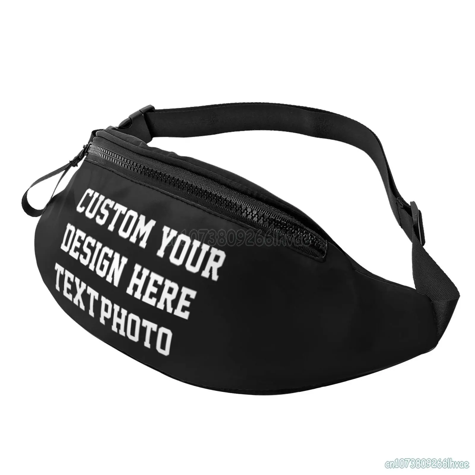 Custom Your Design Travel Waist Pack for Adults Crossbody Bag Sling Pocket Belt Bag with Adjustable Strap for Sports