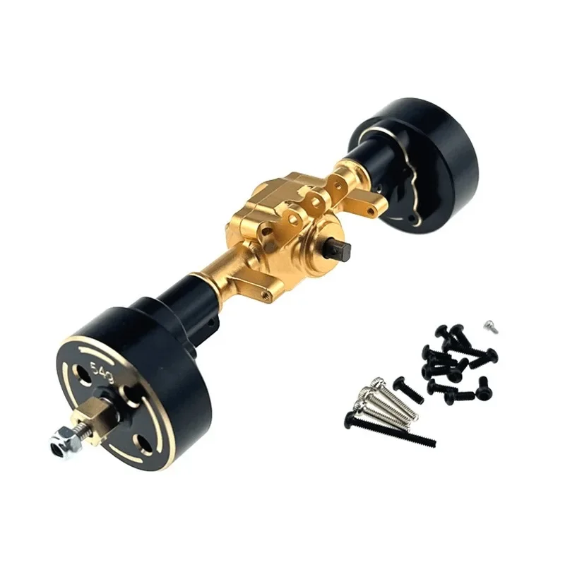 Fit for MJX 1/18 H18P RC Car Metal Upgraded Rear Axle Assembly with Counterweight Accessories to Enhance Body Balance