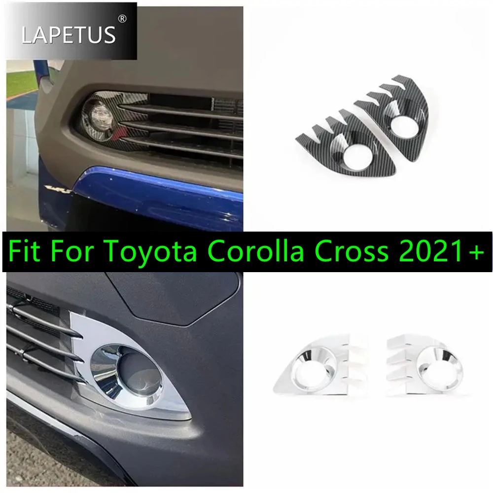 

ABS Auto Front Fog Lamp Cover Fog Light Trim Sticker Decor Frame Cover Trim For Toyota Corolla Cross 2021 2022 2023 Accessories