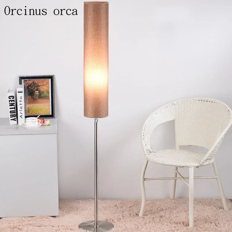 New store promotion home family hotel decoration white black flax fibre fabric shade mordern floor lamp light free shipping