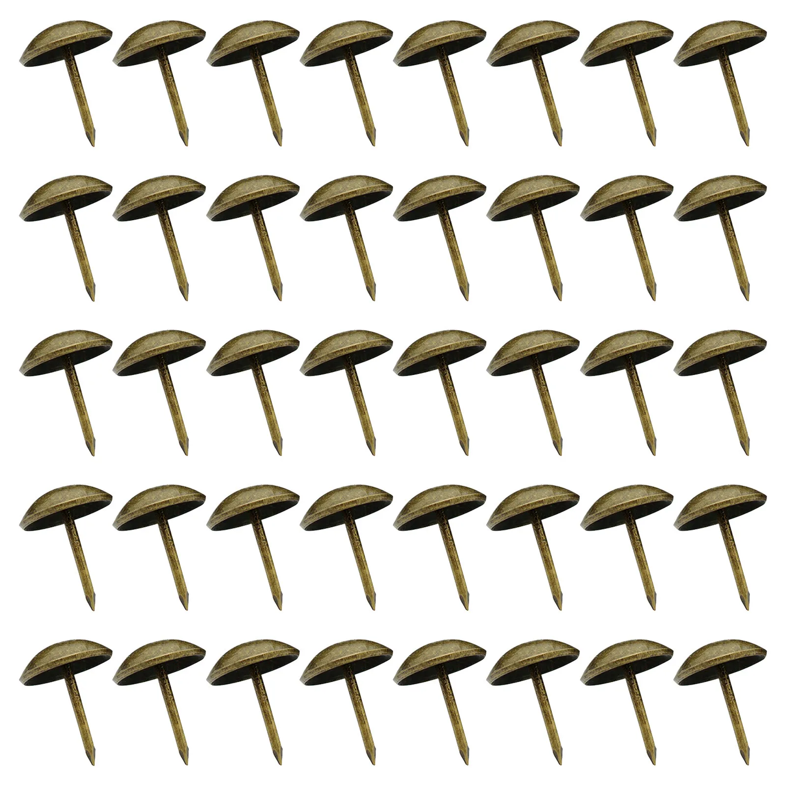 

100Pcs Rustic Round Brass Nails Iron Firm Smooth Surface Perfect Furniture Chair Door Nails