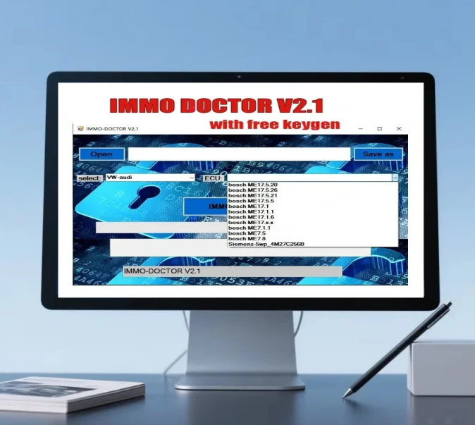 

Программное обеспечение IMMO DOCTOR V2.1 2023, противоугонное программное обеспечение для компьютера с двигателем для SIM2K MT38 ME 17.9.2 17.9.8 MED17.9.8 ME1