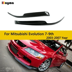 For Mitsubishi Lancer Evolution EVO 7 8 9 2003-2007 Car Headlight Carbon fiber eyebrows Fiber glass FRP primer eyelids 2pcs