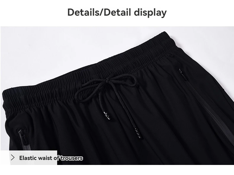 Neue atmungsaktive Herren-Sporthose aus Eisseide, schnell trocknend, schweißabsorbierend, bequem, kühl, hochwertige Outdoor-Hose für Herren – Detail 15