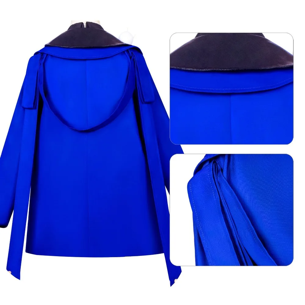 Arknights Entelechia Dazzling Blue Cosplay Costume Blue Coat Accessories Game Character Role-Play Outfit Cos Suit for Comic Con