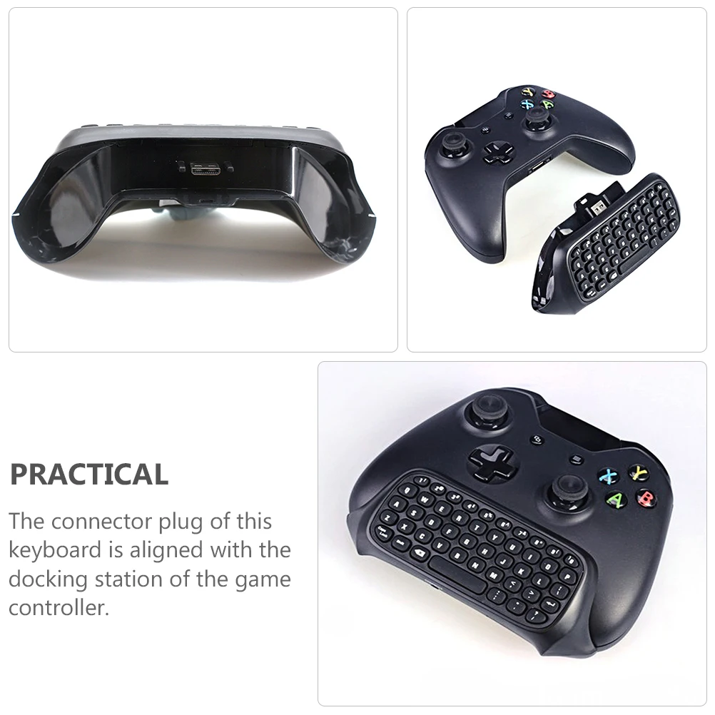 

Handheld Keyboard Chatpad For Game Controller Black Plastic Shell Wireless Message Keypad Compatible With Gaming Consoles Mini