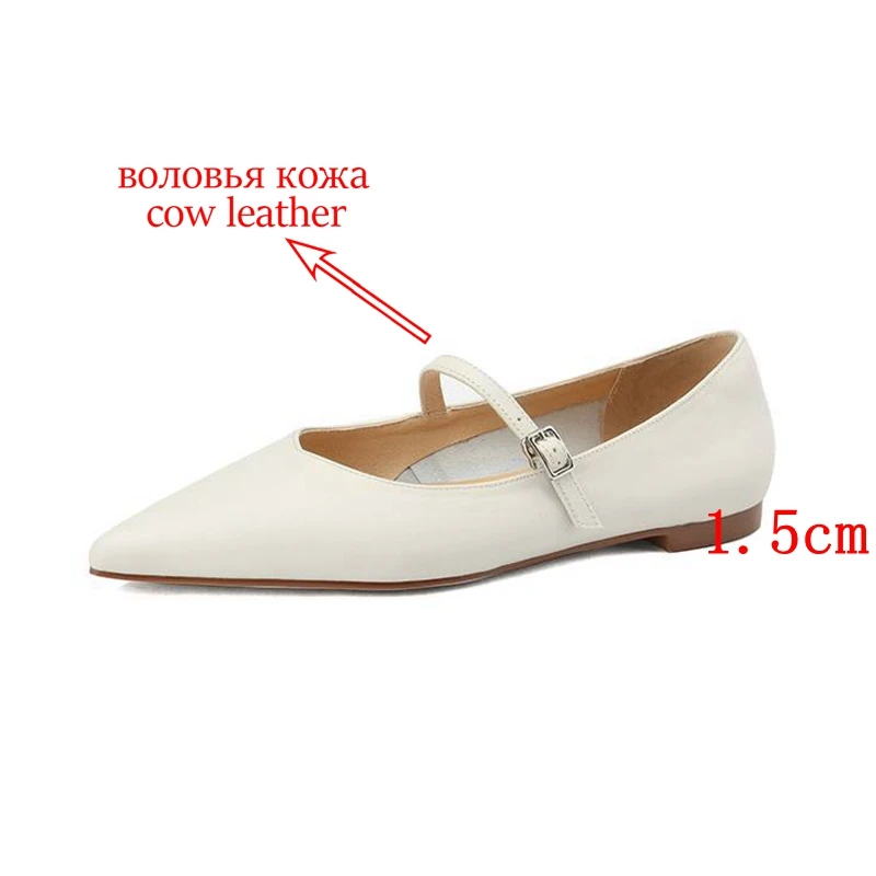 Krazing Pot New Cow Leather Pointed Toe Low Heels Spring Shoes Big Size 43 Modern Grace Wedding Buckle Strap Maiden Brand Pumps