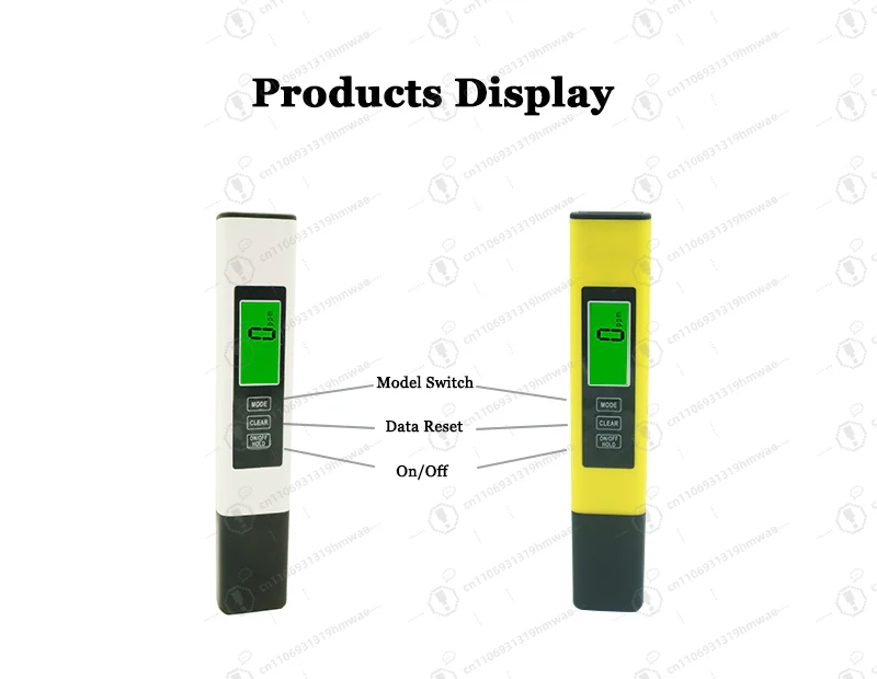 3 قلم اختبار درجة الحرارة الاصطناعي 1 مقاوم للماء EC/TDS/مع إضاءة خلفية لاختبار أداة قياس موصلية المياه #4