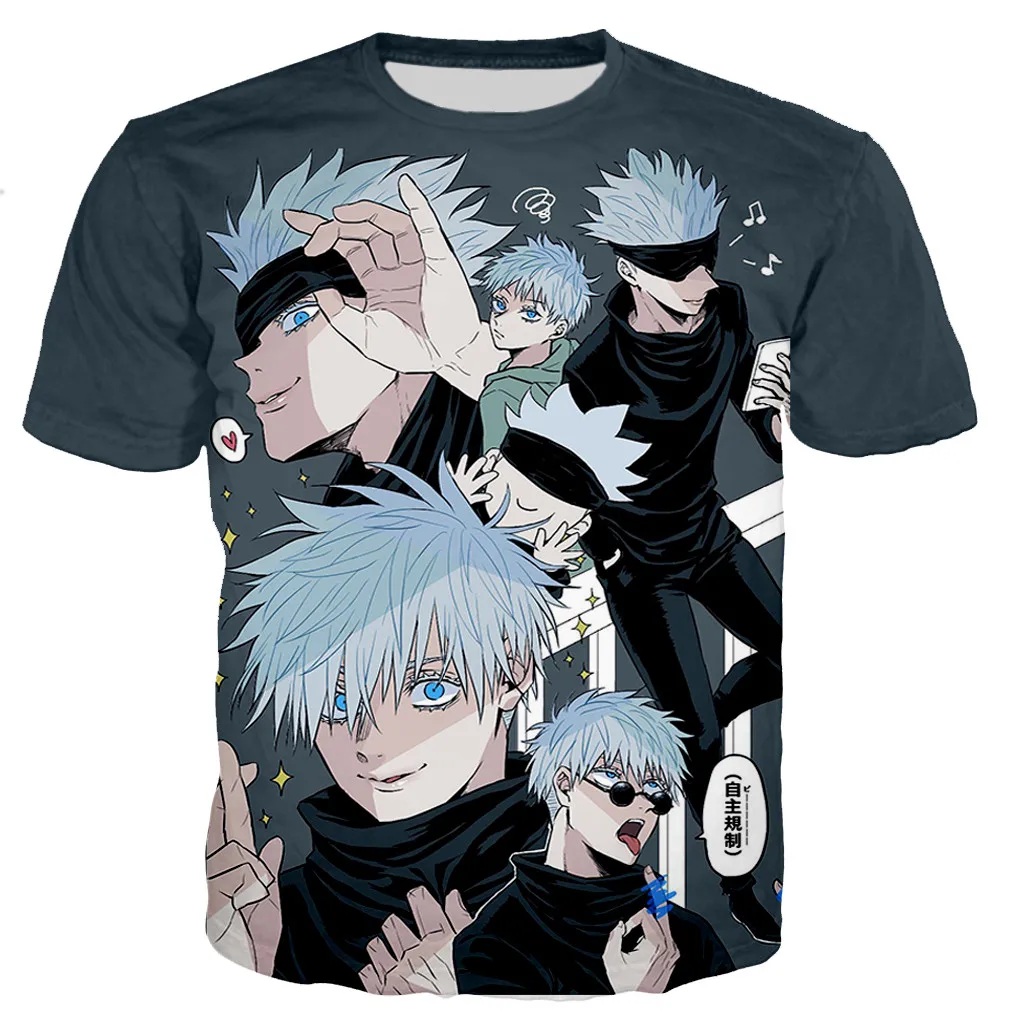 Jujutsu Kaisen Satoru Gojo T Shirt Men/women 3D Print T-shirt Casual Harajuku Style Shirts Streetwear Tops Dropshipping Clothing