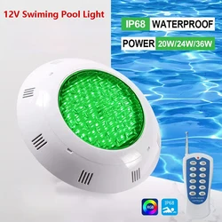 LED Underwater Swimming Pool Lights RGB Color Changing AC12V 12W 18W 25W 35W 45W IP68 Waterproof Lamp with Remote Controller