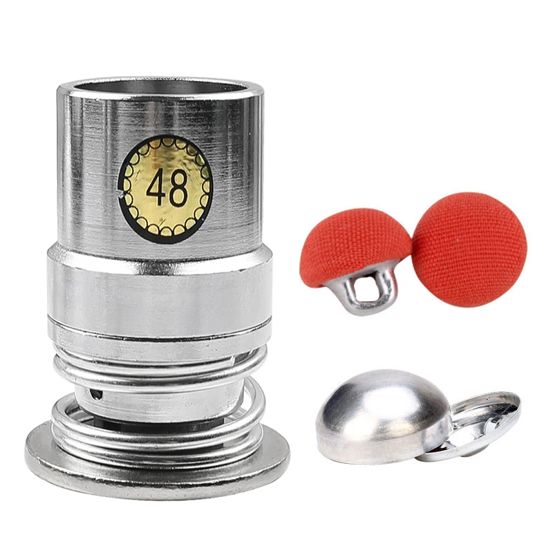 

16L-50L Covered Fabric Button Mold Press Die Assembly Tool for DIY Round Mushroom Shape Button Clothing Sewing Accessories