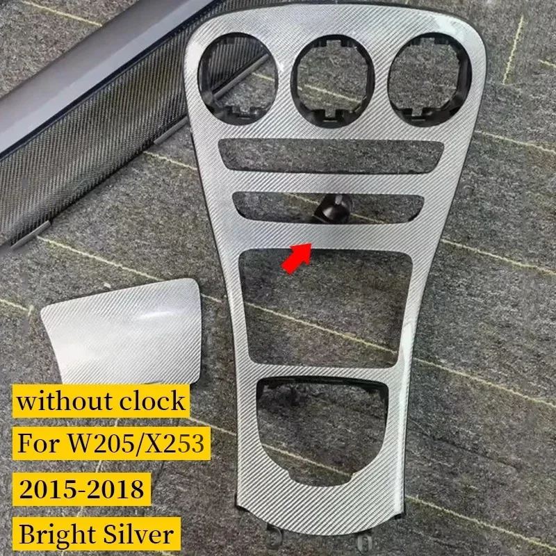 

For Mercedes-Benz W205 C Class C43 C63 X253 Glc Real Carbon Fiber 2015+ Interior Control Panel Coupe Modification Accessories