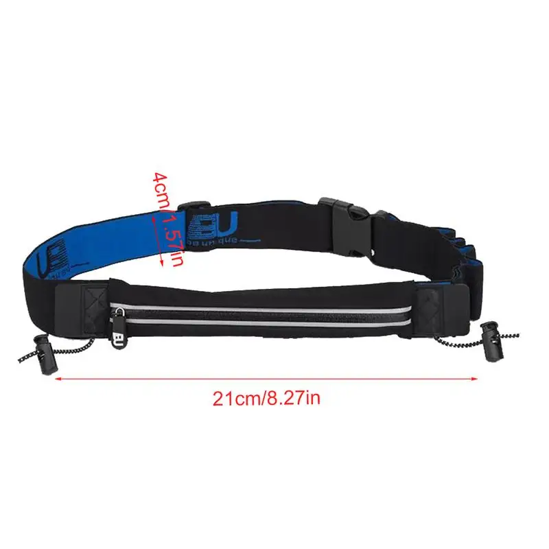 Running Race Bib Belt marsupio da corsa regolabile cintura bavaglino resistente all'acqua borsa per corridori all'aperto Energy Gel Loops Design bavaglino