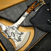 [Multi-function Survival Axe] Survival Axe Multi-function Outdoor Camping Tactical Wolf-head Axe Hunting Tools Portable Tomahawk