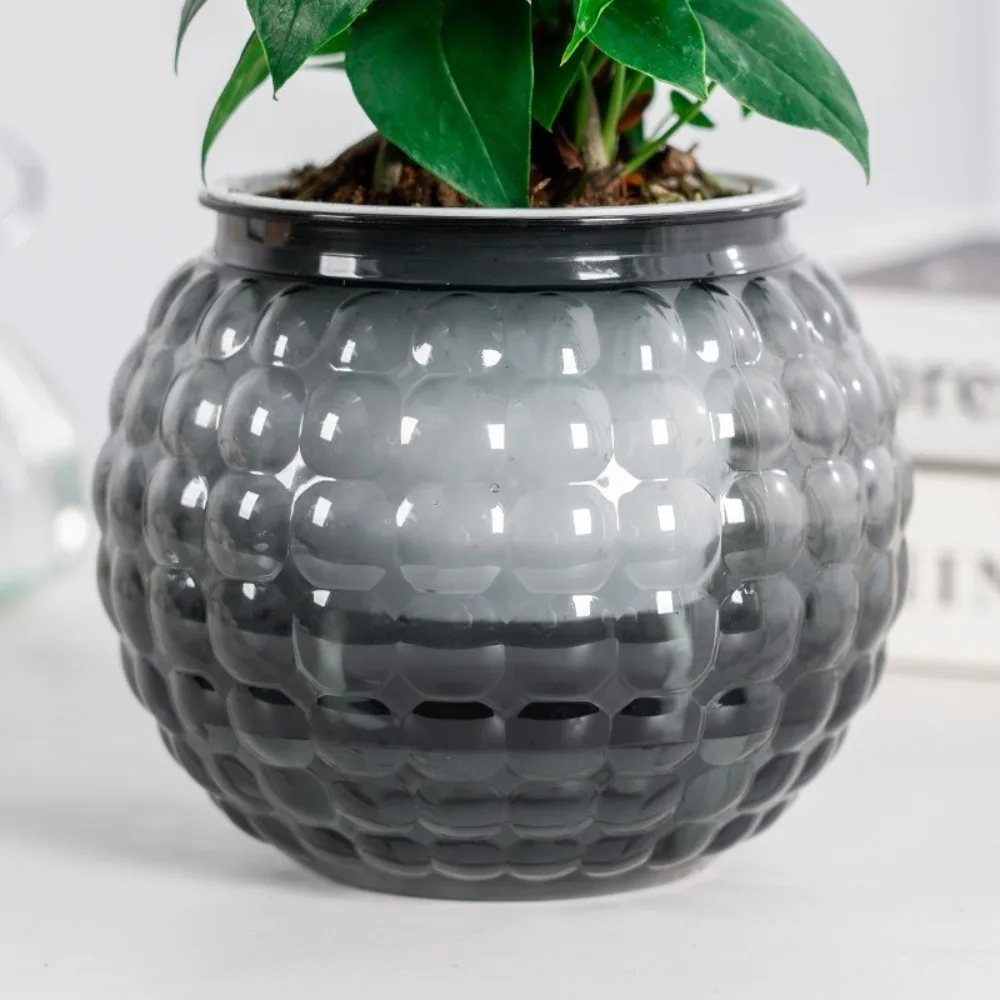 Self Watering Hydroponic Plants Pot Plastic Removable Mini Succulent Planter Tabletop Vase Office Bonsai Decor