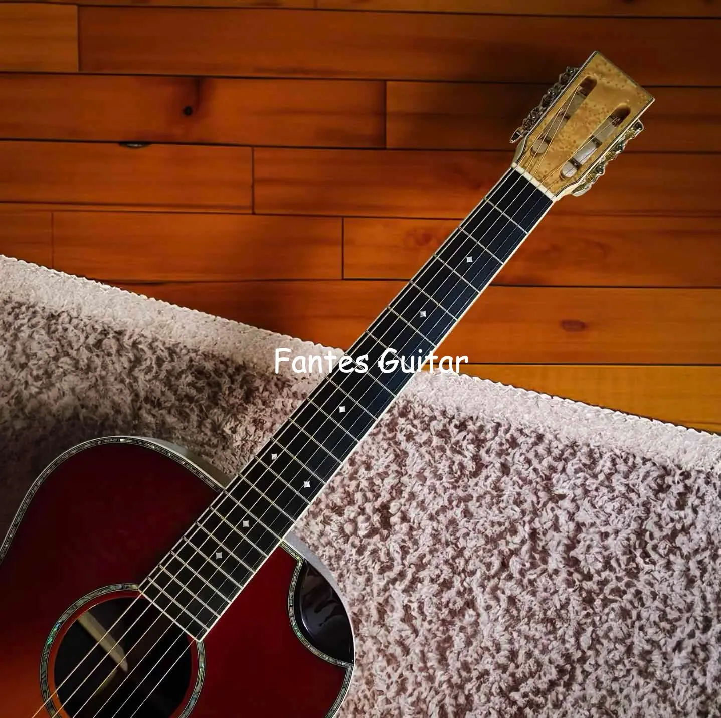 Custom 39 Inch Om Cutaway Body Acoustic Guitar Dovetail Joint with 48mm Nut Width