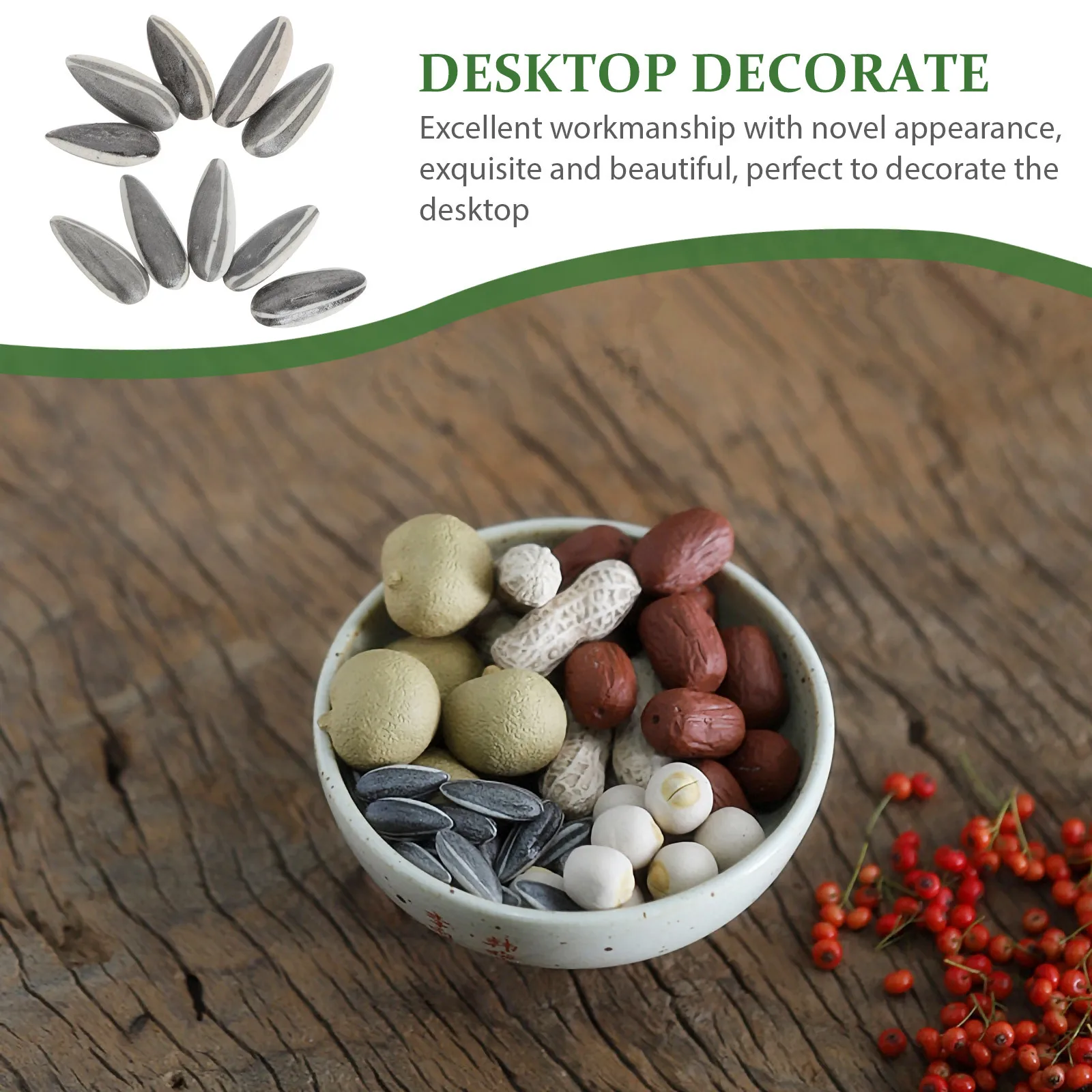 

10Pcs Sunflower Fruit Shape Tea Pet Handcrafted Ceramic Desktop Adornment Multipurpose Tea Pet Decor for Home Office Gift Idea