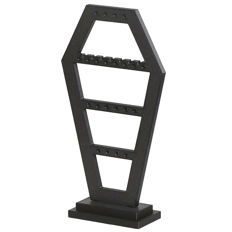 【RECOMMEND】Gothic Style For Halloween Organizer Earring Display Stand Tombstone Vintage Creative Jewelry Office Home Holiday Gif