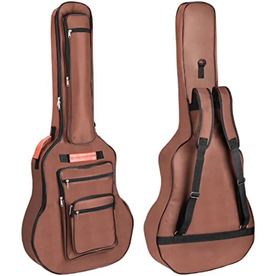 

Bekith Acoustic Guitar Bag 40 41 42 Inches 6 Pockets Guitar Case Waterproof Oxford Cloth Thick Sponge Pad Dual Adjustable Shoul