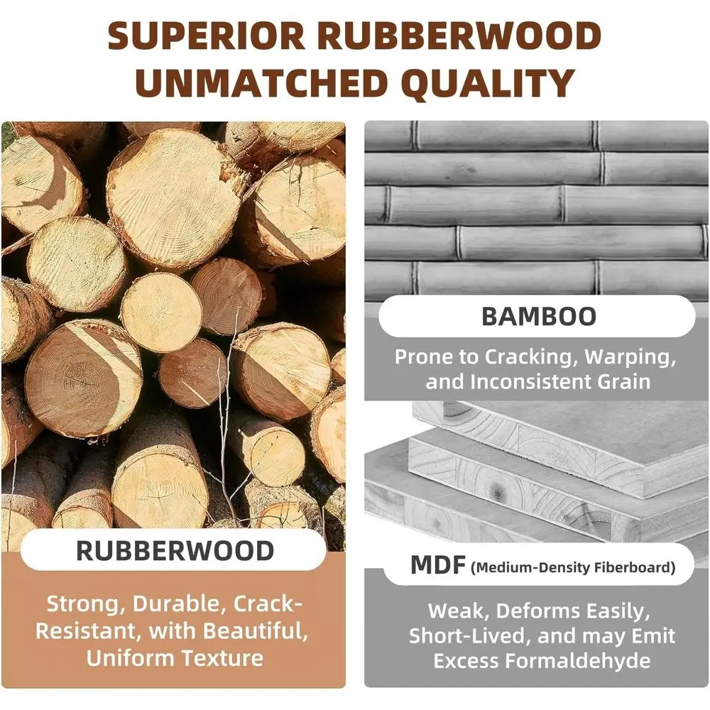 Walnut Heavy Duty Rolling Garment Rack with 6 Hooks and Storage Shelf, Easy Assembly