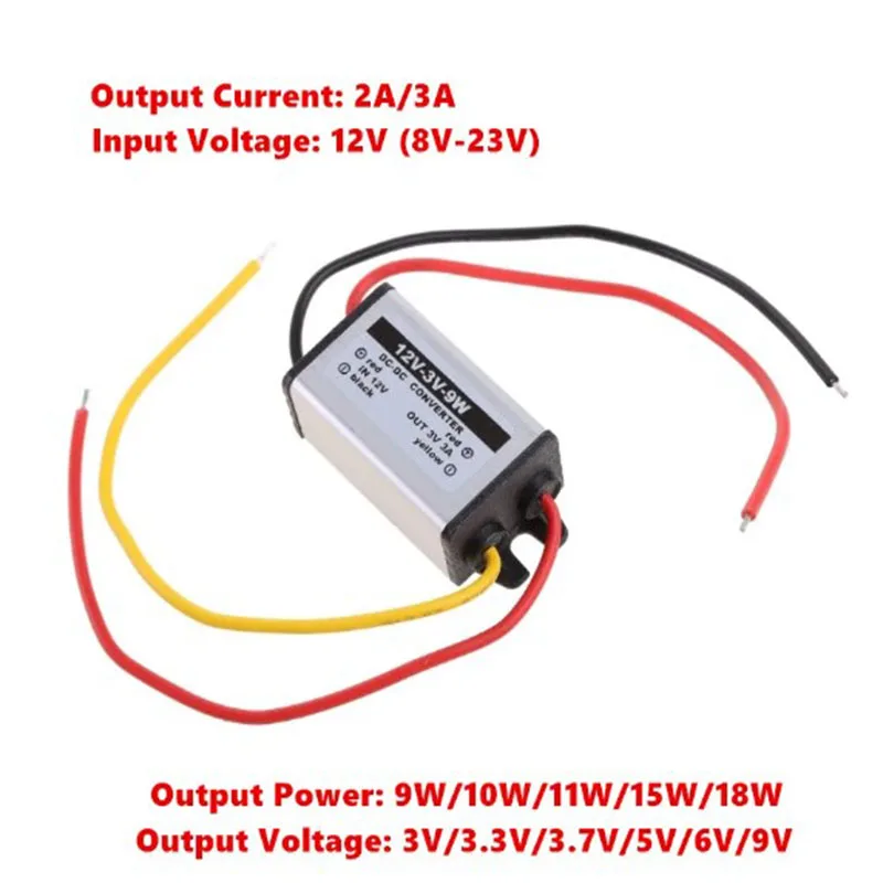 Conversor fonte alimentação 12V para 3V 3A 9W tipo abaixador acessórios para carro