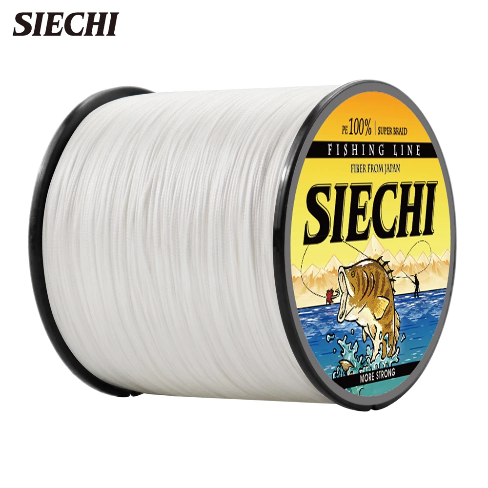 SIECHI 8 Strand 300M 500M1000M 100% PE Braided Fishing Line Multifilament River Fishing 22LB 31LB 41LB 50LB 60LB 72LB 88LB