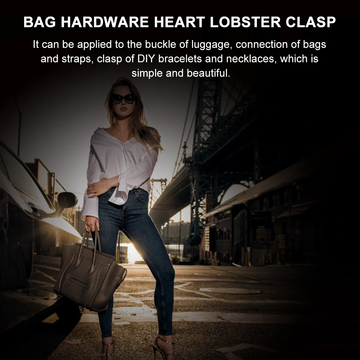 10 szt. Łańcuszki do wyrobu biżuterii Zapięcie homarowe Elementy w kształcie serca Naszyjnik Stop Miss