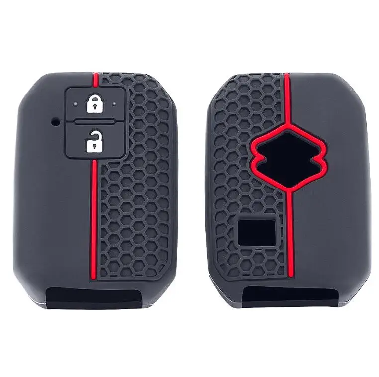 Silicone Key Case Cover For Suzuki Swift 2017 2018 Keyless Fob Shell Skin Keyring Key Chain Holder Protector