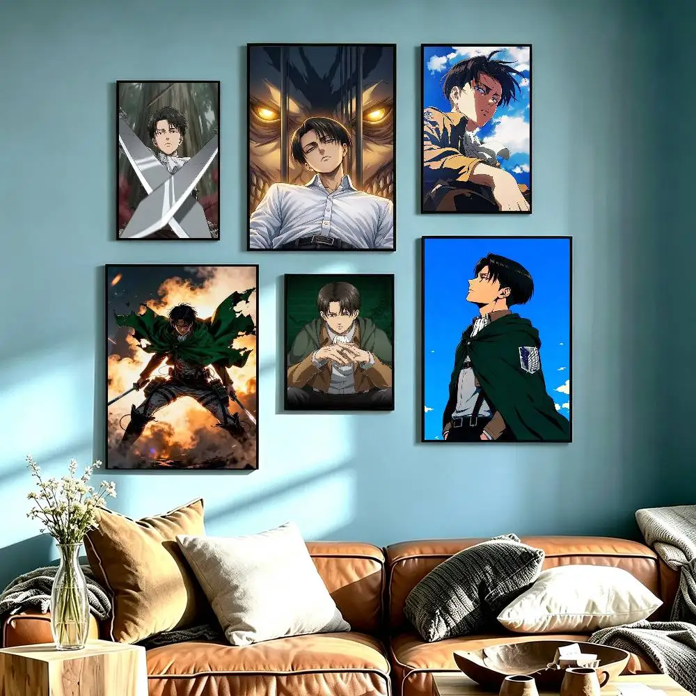 Clean Freak Levi Ackerman Poster High Quality Dorm Living Room Aesthetic Wall Decoration Painting Stickers Gift