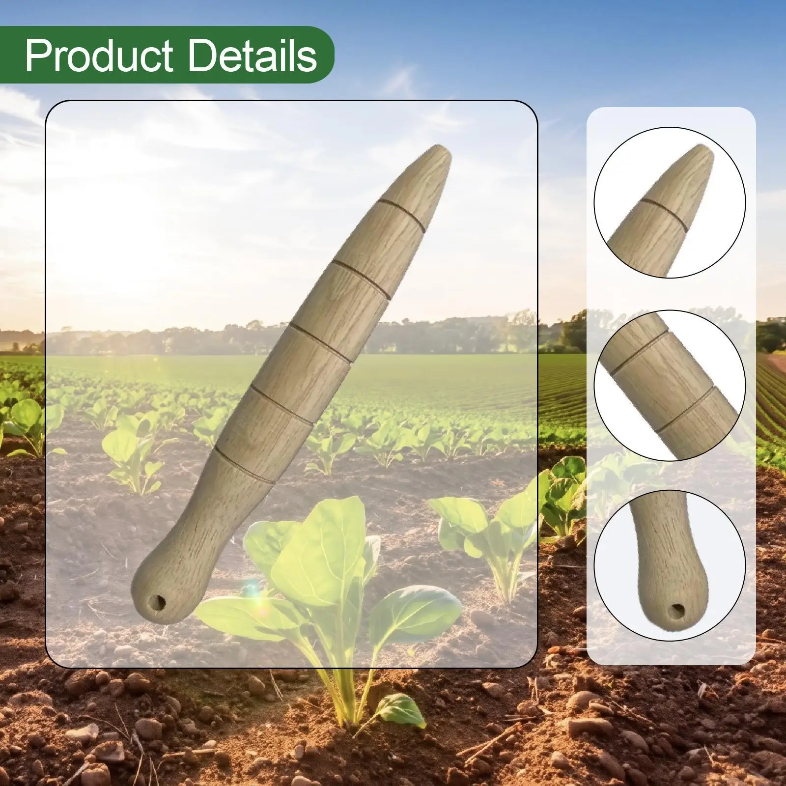 Pine Seed Dibber Bulb Planter Outdoor Gardening Device Handheld Hole Digger for Multi Garden Tool Usage