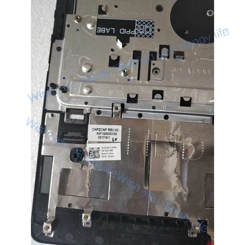 L... For Dell Vostro15 5568 C Case + Keyboard Fingerprint Hole Housing 0FCN57 FCN57
