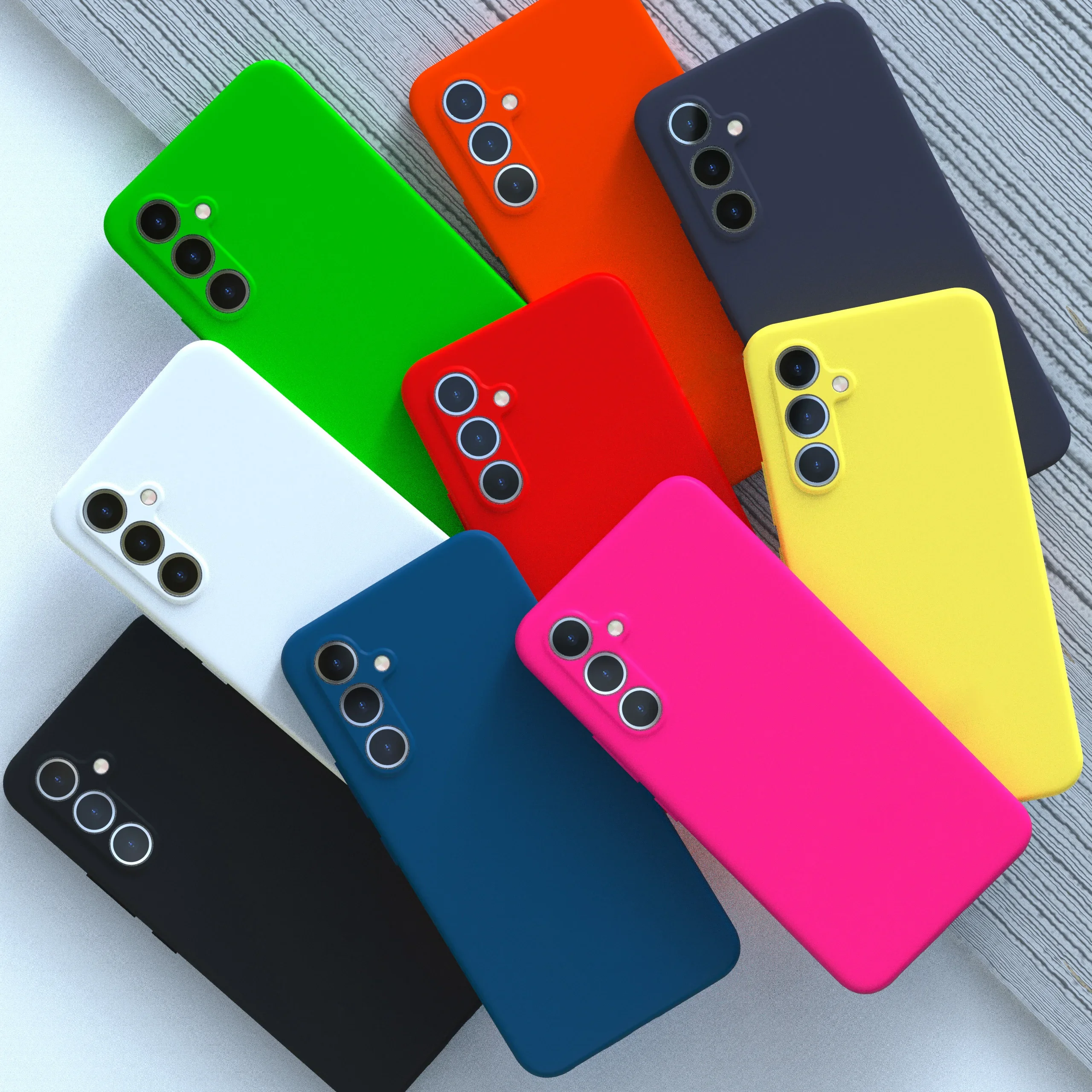 

For Samsung Galaxy S20 Ultra S9 S8 Plus A71 A72 A73 A54 A33 A32 A13 A12 Silicone Case Shockproof Soft-Touch Back Cover Funda