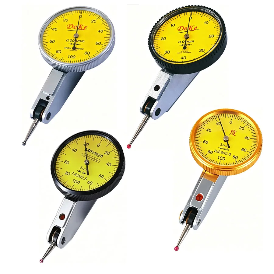 Lever Dial Test Indicator 0‑0.8mm High Precision Shockproof Dial Gauge With Ruby Probe Tip For Machine Tool Calibration