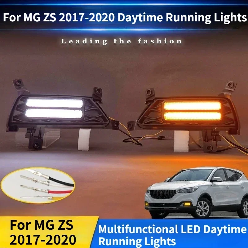 DRL For MG ZS 2017 2018 2019 2020 Car Led Daytime Running Lights Front Fog Lights Modified Driving Dynamic Turn Signal Lamp detail image 1