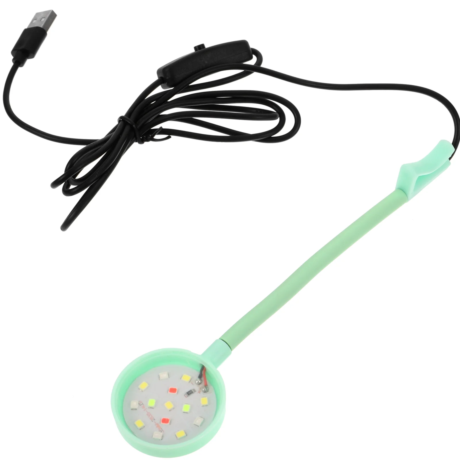 

LED Aquarium Light Fish Tank Lamp Mini USB Powered Waterproof Green Color for Plants Promote Photosynthesis Easy Install Small