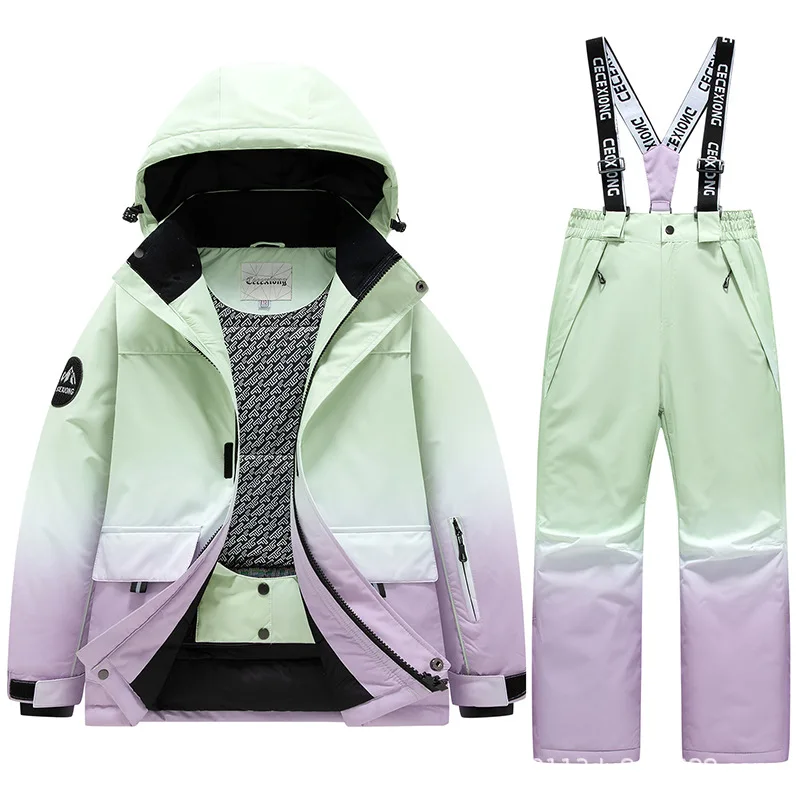 new-winter-children's-ski-suit-boys-and-girls-outdoor-windproof-waterproof-thickened-warm-ski-pants